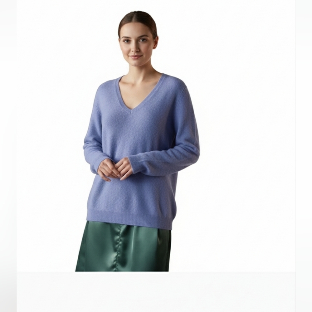 LAUREN RALPH LAUREN  100% CASHMERE WOMEN'S V‎ NECK SWEATER SIZE LARGE